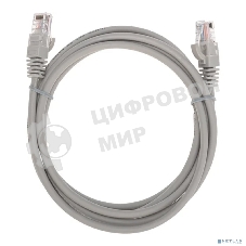 Патч-корд Rexant U/UTP, cat.5e, RJ45-RJ45, 26AWG, ZH нг(А)-HF, серый, 2м