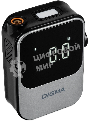 Автомобильный компрессор Digma QBK-120G серый, шланг 0.2м