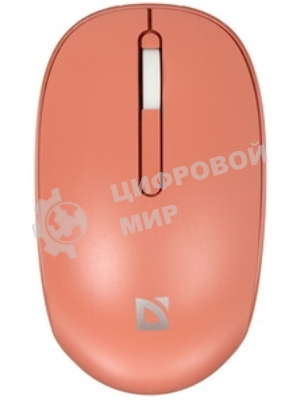 Мышь беспроводная Defender Smart MM-396 красный, 1600 dpi, радиоканал, Bluetooth, USB, кнопки - 3