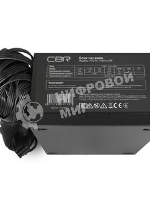 Блок питания CBR ATX 750W 80+ Bronze, DC-DC, APFC, 0.6mm, 24pin, 1*8-pin(4+4P), 1*6+2pin, 3*SATA, 4*IDE, 12cm fan, 1.2м кабель питания, черный [PSU-ATX750-12GM] BOX