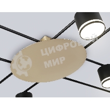 Потолочный светильник Ambrella light FL51760/8 BK/GD черный/золото GX53/8 max 12W 870*870*95