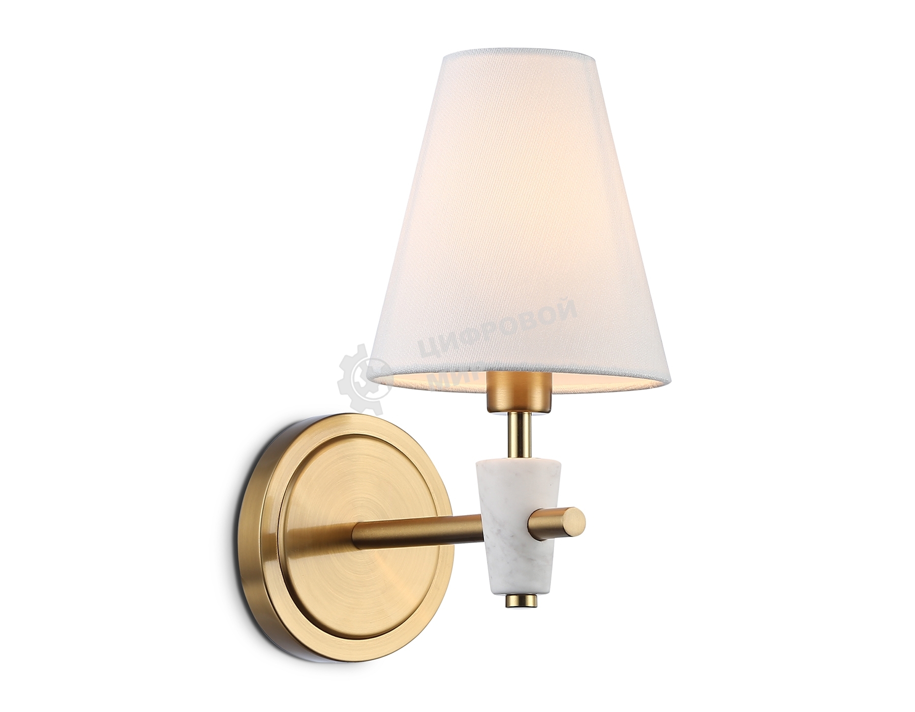 Настенный светильник Ambrella light LH75047 BS/WH латунь/белый E14 max 40W 230*140*270