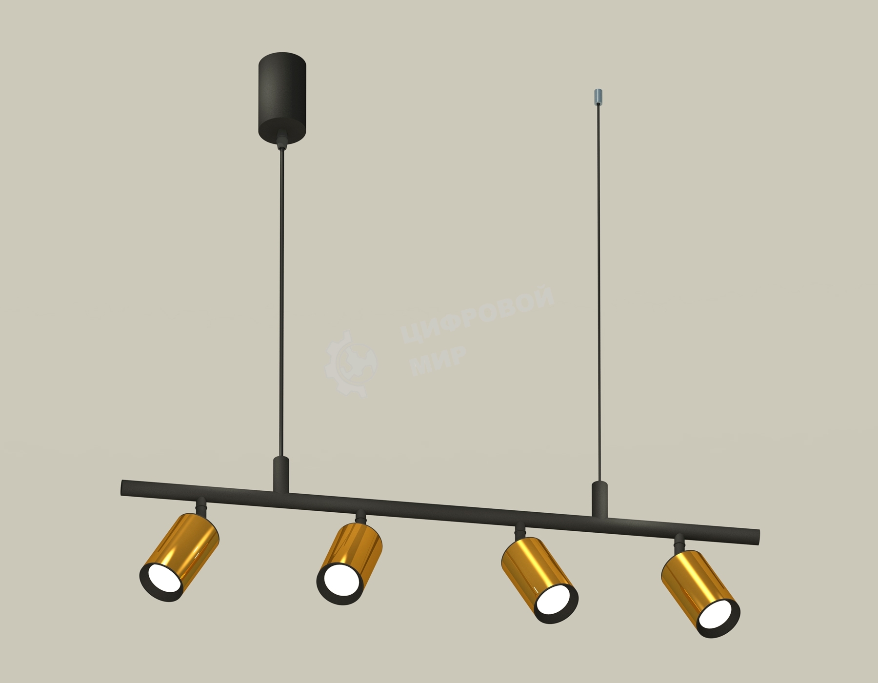 Светильник Ambrella light XB9002300/4 SBK/PYG черный песок/золото желтое полированное MR16 GU5.3 (С9002, С6327, N6102)