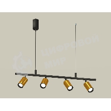Светильник Ambrella light XB9002300/4 SBK/PYG черный песок/золото желтое полированное MR16 GU5.3 (С9002, С6327, N6102)
