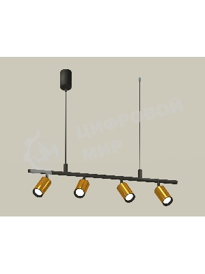 Светильник Ambrella light XB9002300/4 SBK/PYG черный песок/золото желтое полированное MR16 GU5.3 (С9002, С6327, N6102)