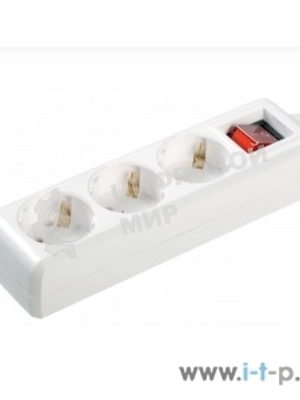 Удлинитель 3х1.5 м с заземл. 16А IP20 У03К с выкл. ПВС 3х1 IEK WYP10-16-03-01-ZK-17