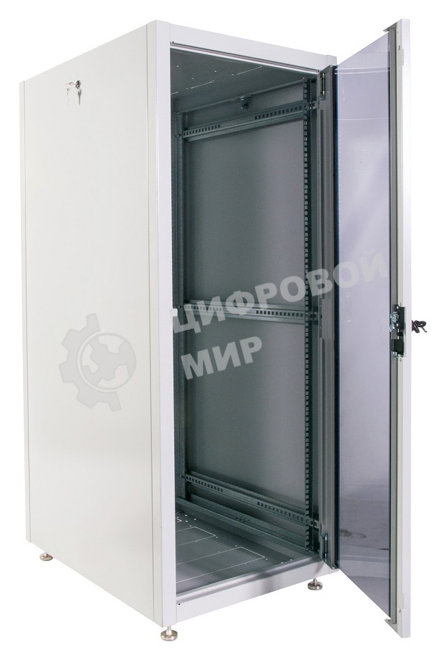 Шкаф коммутационный ЦМО (ШТК-Э-24.6.8-13АА) 24U 600x800 мм пер. дв. стекл металл 2 бок. пан. 540 кг серый