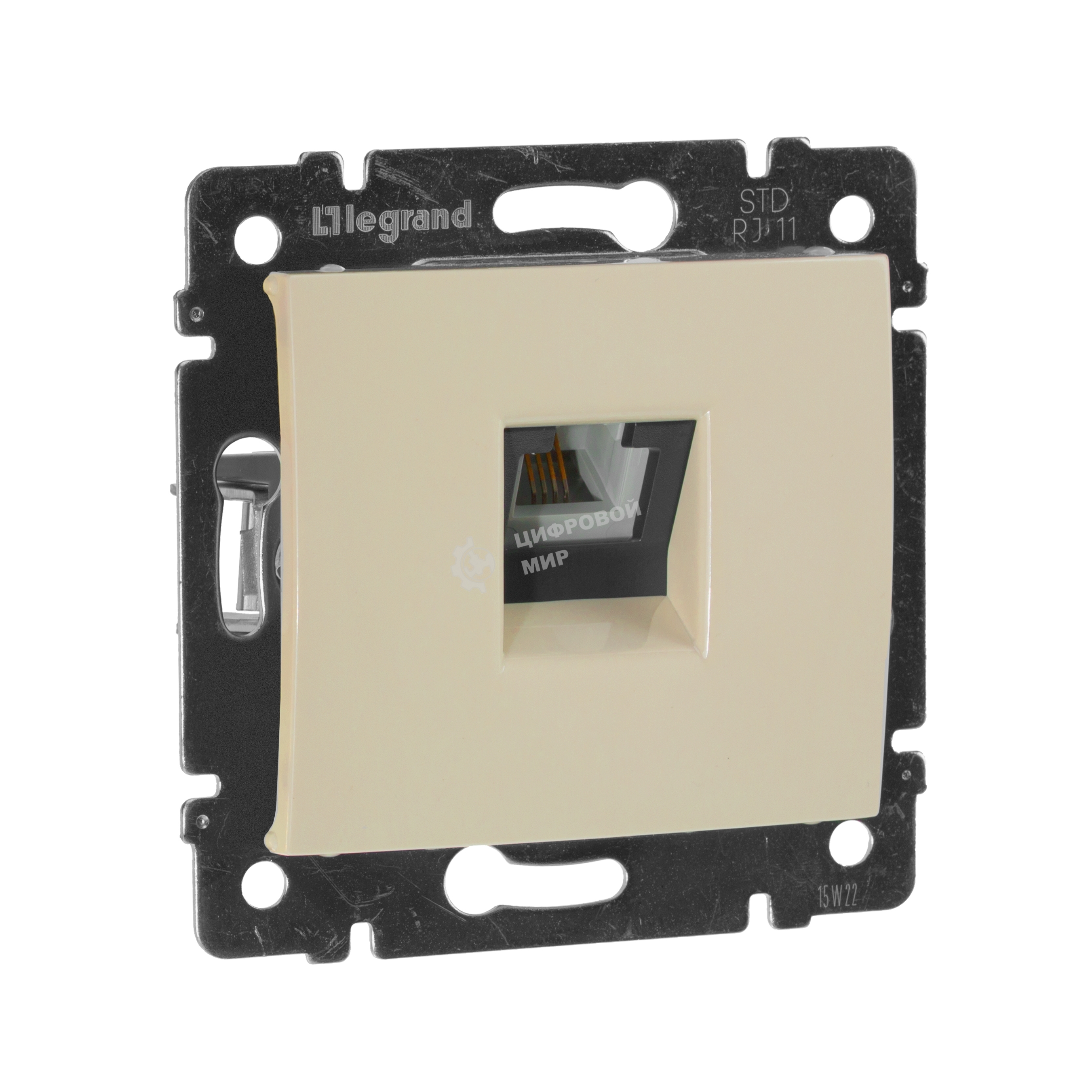 Розетка телефонная Valena RJ11 4 контакта 1 коннектор (слоновая кость) Legrand 774338