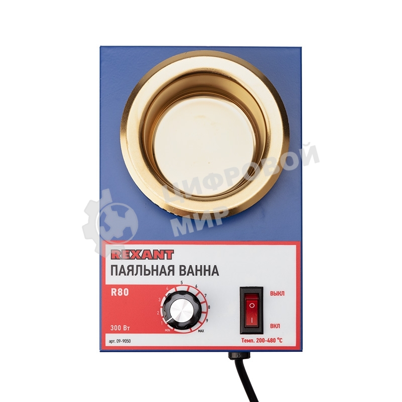 Паяльная ванна Rexant, модель R80, 300 Вт, ø 80 мм, 200-480 °C