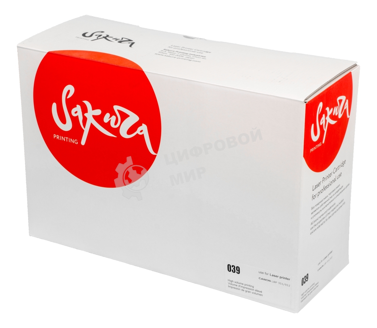 Картридж лазерный Sakura CRG039 для Canon i-SENSYS LBP351/LBP352, черный, 11000к.