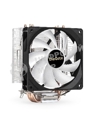 Кулер для процессора ExeGate Wizard EXX400V2-PWM.FRGb серебристый, 120 мм, алюминий/медь, 2400 об/мин, 24 дБ, 4 pin, 140 Вт, 155 мм