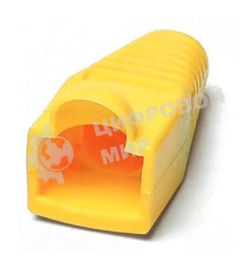 Изолирующий колпачок Hyperline BOOT-YL-10 для Разъемов RJ-45, желтый (10 шт.)