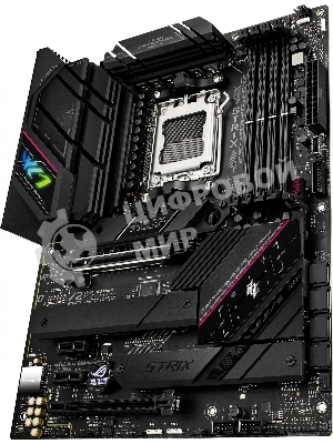 Материнская плата ASUS ROG STRIX B650E-F GAMING WIFI, AM5, AMD B650, 4xDDR5, 4xSATA, 3xM.2, 1xPCI-E 5.0 x16, 1xPCI-E 4.0 x4, 2xPCI-E x1, 1xHDMI, 1xDP, 1x 2.5Gb LAN, 4xUSB-A 2.0, 4xUSB-A 3.2 Gen 1, 2xUSB-A 3.2 Gen 2, 1xUSB-C 3.2 Gen 2, 1xUSB-C 3.2 Gen 2x2, 5x3.5 мм, 7.1, ATX