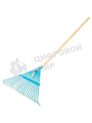 Веерные Palisad luxe грабли с деревянным черенком стальные усилинные покрытые эпоксидом