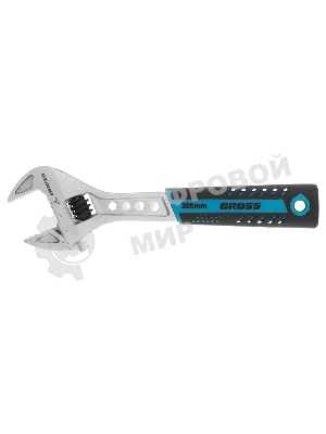 Ключ разводной Gross 15561 200 мм, CrV, двухкомпонентная ручка