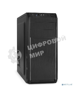 Компьютерный корпус Miditower ExeGate EX287366RUS XP-334UC-XP350 (ATX, XP350 с вент. 12см, 1*USB+1*USB 3.0+1*TypeC, аудио, черный)