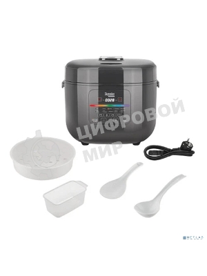 Мультиварка Redmond MC100S 860 Вт, 5 л, 12 программ, черный/ металлик