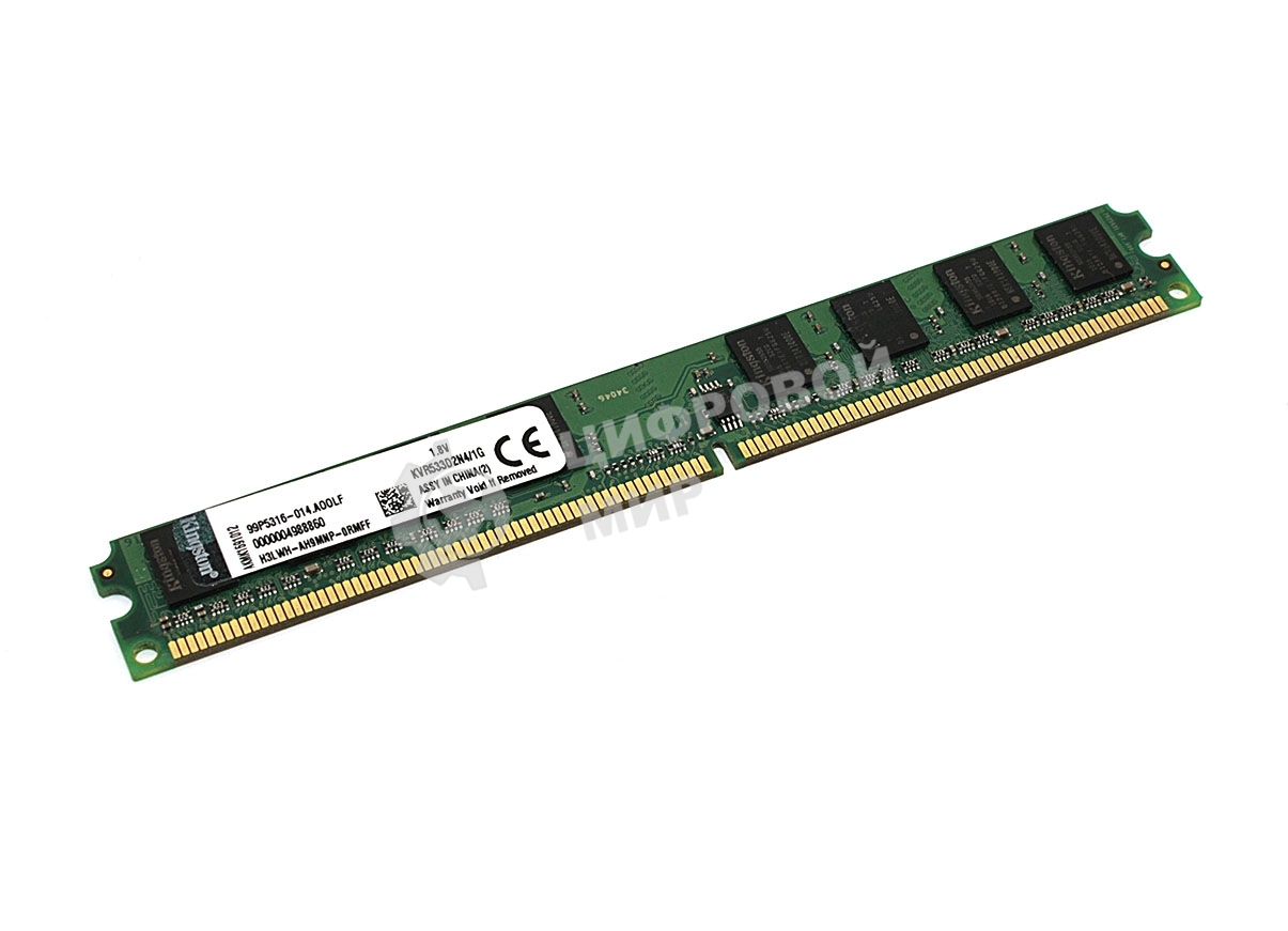 Оперативная память Kingston ValueRAM, DDR2, 1Gb (1x1 Gb), 533 MHz, CL4