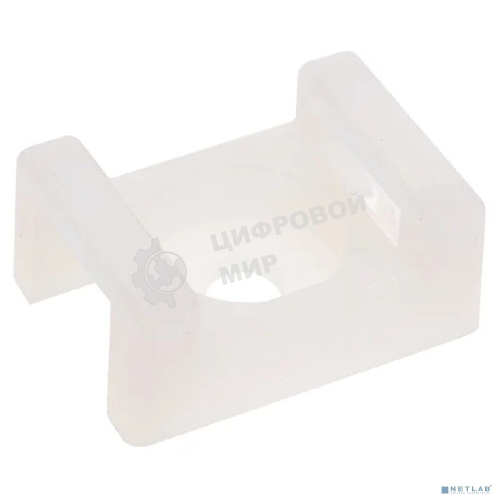 Площадка для крепления стяжки Rexant 22х16х4 мм, белая (10 шт/уп)