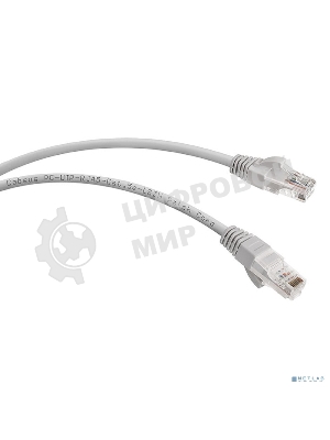 Шнур коммутационный Cabeus, кат. 5е, неэкр., U/UTP, RJ45/RJ45, LSZH, AWG24, 2м, серый