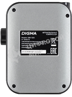 Автомобильный компрессор Digma QBK-120G серый, шланг 0.2м