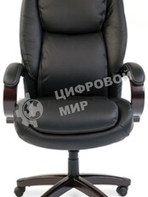 Кресло Chairman 408 черный, кожа, 120 кг, механизм качания