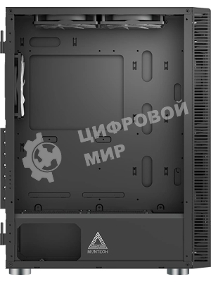 Компьютерный корпус Montech X3 GLASS, без БП, ATX 6x120мм 2xUSB 3.0 1xUSB3.1 audio bott PSU, черный