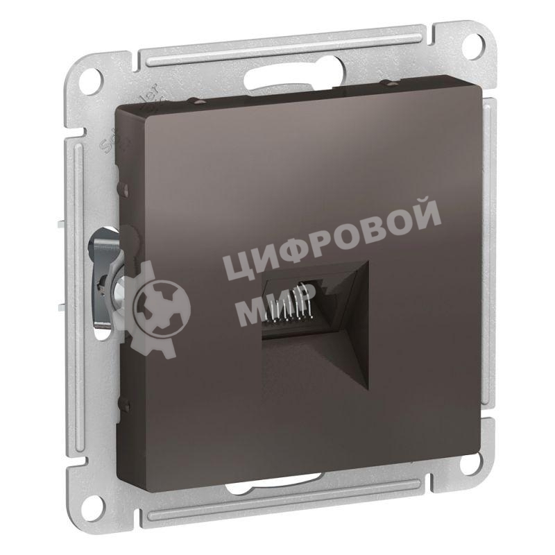 Механизм розетки компьютерной AtlasDesign RJ45 мокко SchE ATN000683