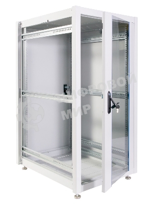 Шкаф коммутационный ЦМО (ШТК-Э-24.6.8-13АА) 24U 600x800 мм пер. дв. стекл металл 2 бок. пан. 540 кг серый