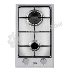Встраиваемая газовая варочная поверхность Beko HDCG 32220 FX, Нержавеющая сталь