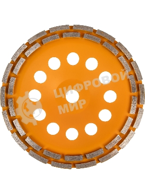 Чашка алмазная зачистная 230мм двухрядная Вихрь 73/10/3/8