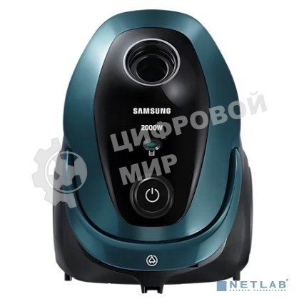 Пылесос Samsung VC20M2540JN/EV черный/зеленый, 460/2000 Вт, уборка сухая, пылесборник мешок 2.5 л