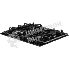 Газовая варочная панель Kuppersberg FG 62 B Газовая варочная панель, закаленное стекло, ширина 60 см, 4 газовые конфорки, WOK конфорка(3,8 кВт), автоподжиг, газ-контроль, чугунные решетки, черный