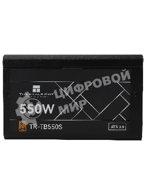 Блок питания Thermalright TR-TB550S, 550W 80+ Bronze (ATX, 3, Non-modular, 1x24(20+4)pin 550мм, 1xCPU*2 8(4+4)pin 600+150мм, 1xPCIe 8(6+2)pin 450мм, 1xSATA*3+MOLEX4pin*1 400+150+150+150мм, 1xSATA*2+MOLEX4pin*2 400+150+150+150мм, Active, 120x120мм, 150x140x86mm, APFC, )