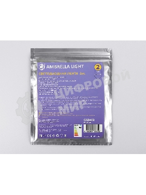 Светодиодная лента Ambrella light GS3402 2835 240Led/ 20W m/ 24V IP20 4500K/ 5000*10*1.2mm (2 конт.)