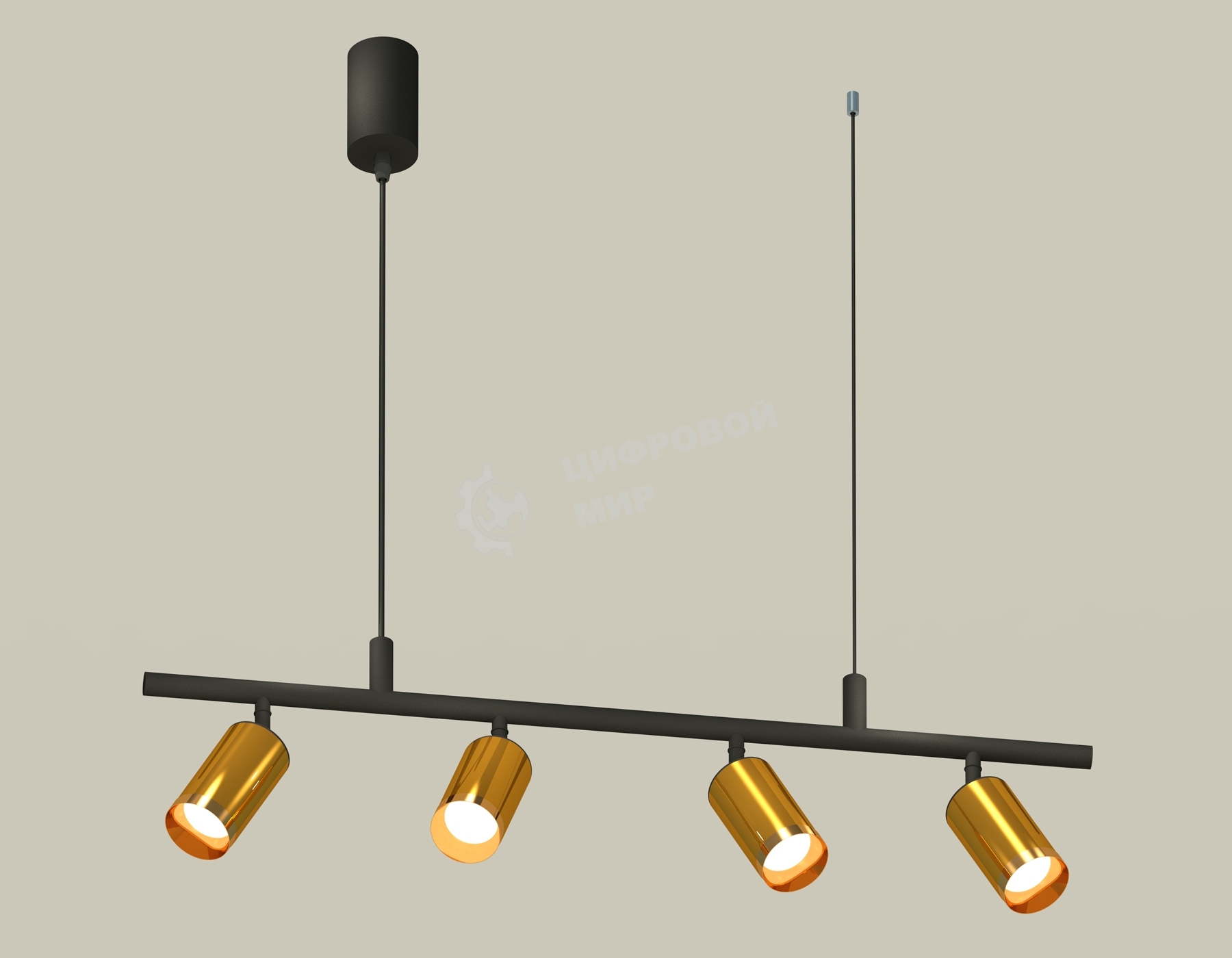 Светильник Ambrella light XB9002330/4 SBK/PYG черный песок/золото желтое полированное MR16 GU5.3 (С9002, С6327, N6134)