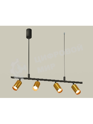 Светильник Ambrella light XB9002330/4 SBK/PYG черный песок/золото желтое полированное MR16 GU5.3 (С9002, С6327, N6134)