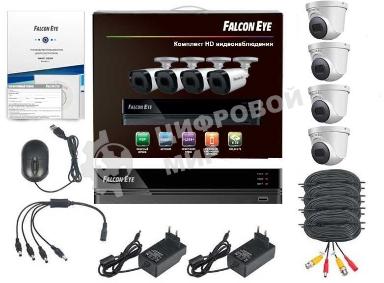 Комплект видеонаблюдения Falcon Eye FE-104MHD Дом