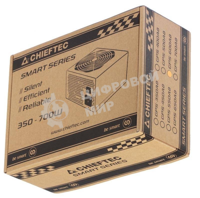 Блок питания Chieftec GPS-650A8, 650Вт, 80 PLUS, 120мм, черный