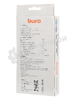 Сетевой фильтр Buro 800SH-5-B 5 м, 8 розеток, черный, коробка