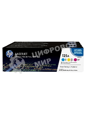 Картридж лазерный комплект HP CF373AM голубой/пурпурный/желтый для CLJ CP1215/1515 3 х 1400 стр.