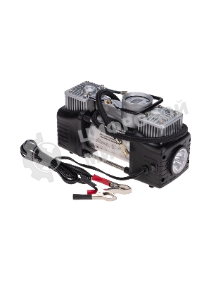 Компрессор поршневой автомобильный Rexant усиленный двухпоршневой с цифровым манометром и функцией автостоп (60л/мин, 10 АТМ)