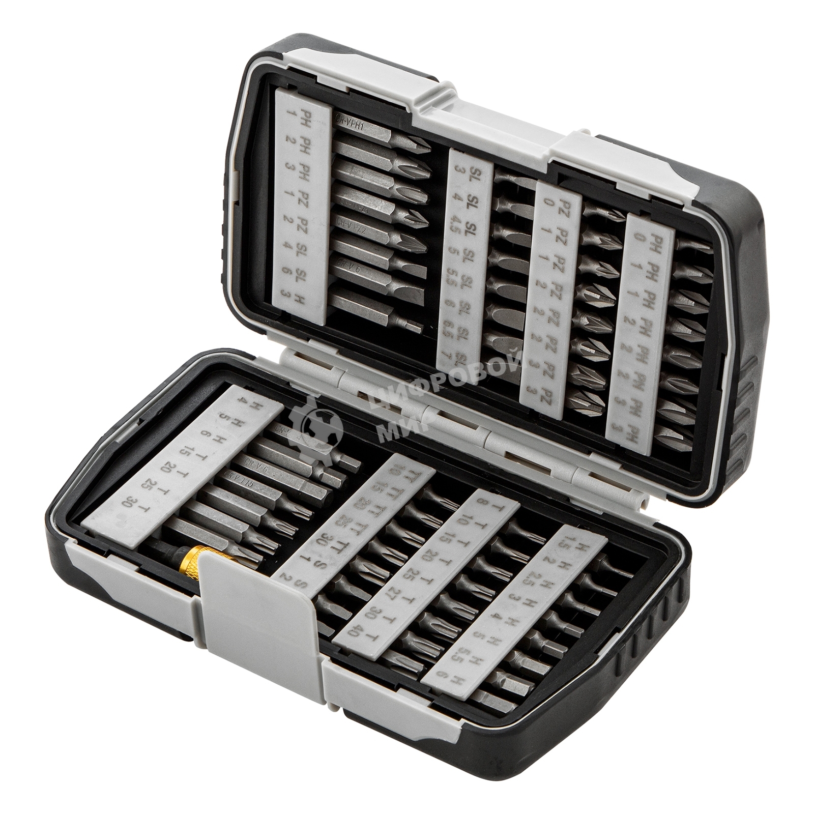 Набор бит Matrix магнитный адаптер crv в плат.боксе 64шт