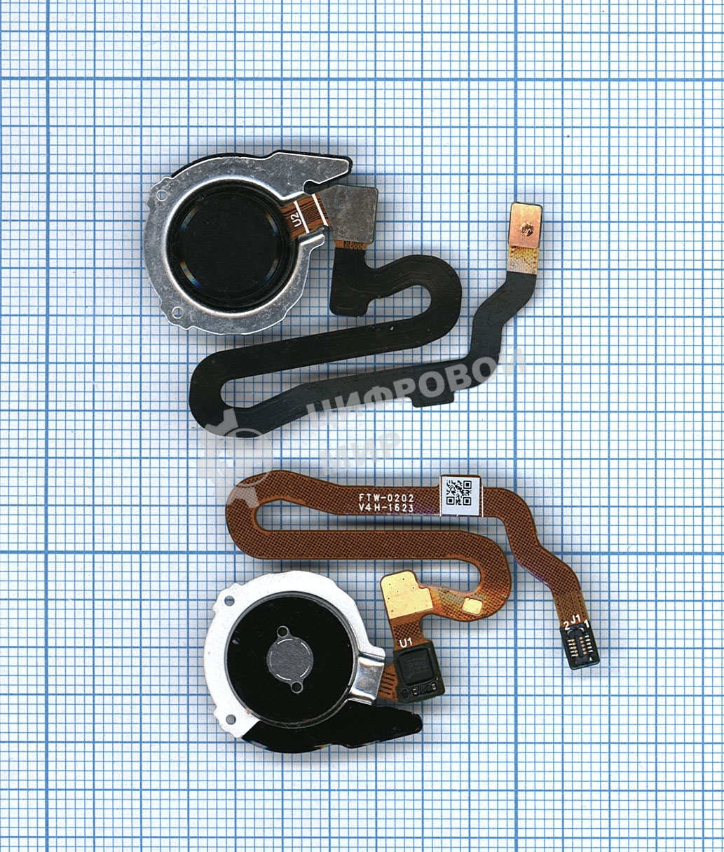 Кнопка HOME в сборе с механизмом и шлейфом для Huawei Honor 8, черная