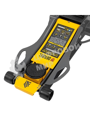 Домкрат гидравлический подкатной Denzel 3 т, 75-500 мм, быстрый подъем, низкий подхват, проф.