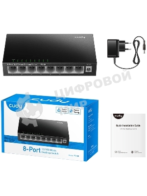 Коммутатор Cudy FS108, 8×100 Мбит/с