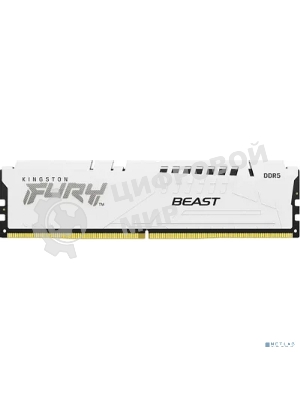 Оперативная память Kingston Fury Beast EXPO, DDR5, 32Gb (1x32 GB), 6000 MHz, CL30, радиатор, белый
