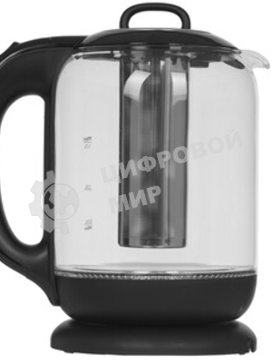 Электрочайник BQ KT1701G черный, 1.7 л, 2200 Вт, скрытый нагревательный элемент, поддержание температуры