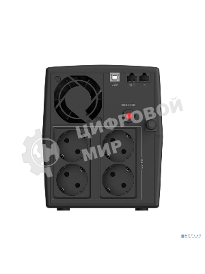 Башенный линейно-интерактивный ИБП CBR [QTM-1500T-6I-LCUC] Line Interactive  1500VA/900W 9Ah12V 4 x Shuko, HID-USB, RJ45/11
