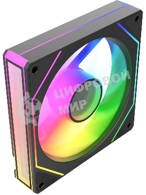 Вентилятор для корпуса Bloody CF-11 LCD ARGb 120х120x25 черный 4-pin 32дБ (упак.:1шт) (CF-11-ARGb120-BK) Ret